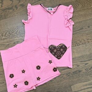 Hope Jeans Pink Set with Heart Detail